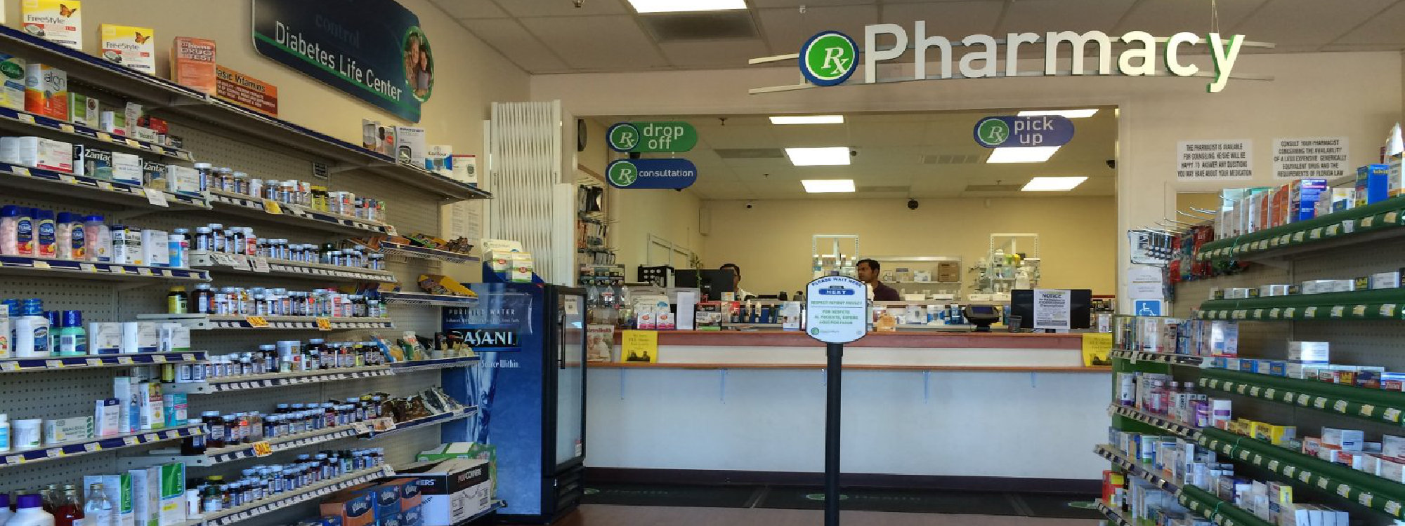 Ricker Pharmacy prescription counter