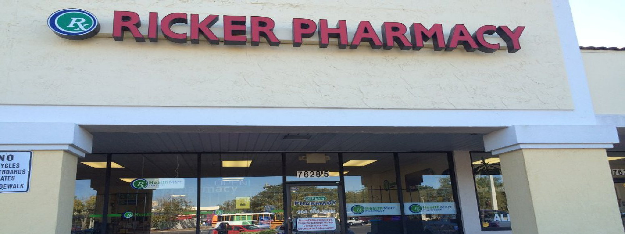 Ricker Pharmacy storefront in Jacksonville, FL